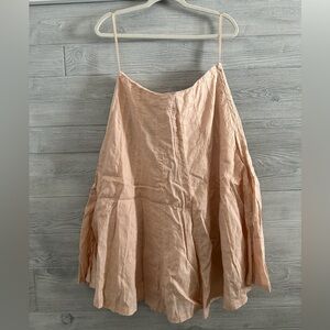 Ralph Lauren Linen A-Line Pink Midi Skirt size 8 like NEW